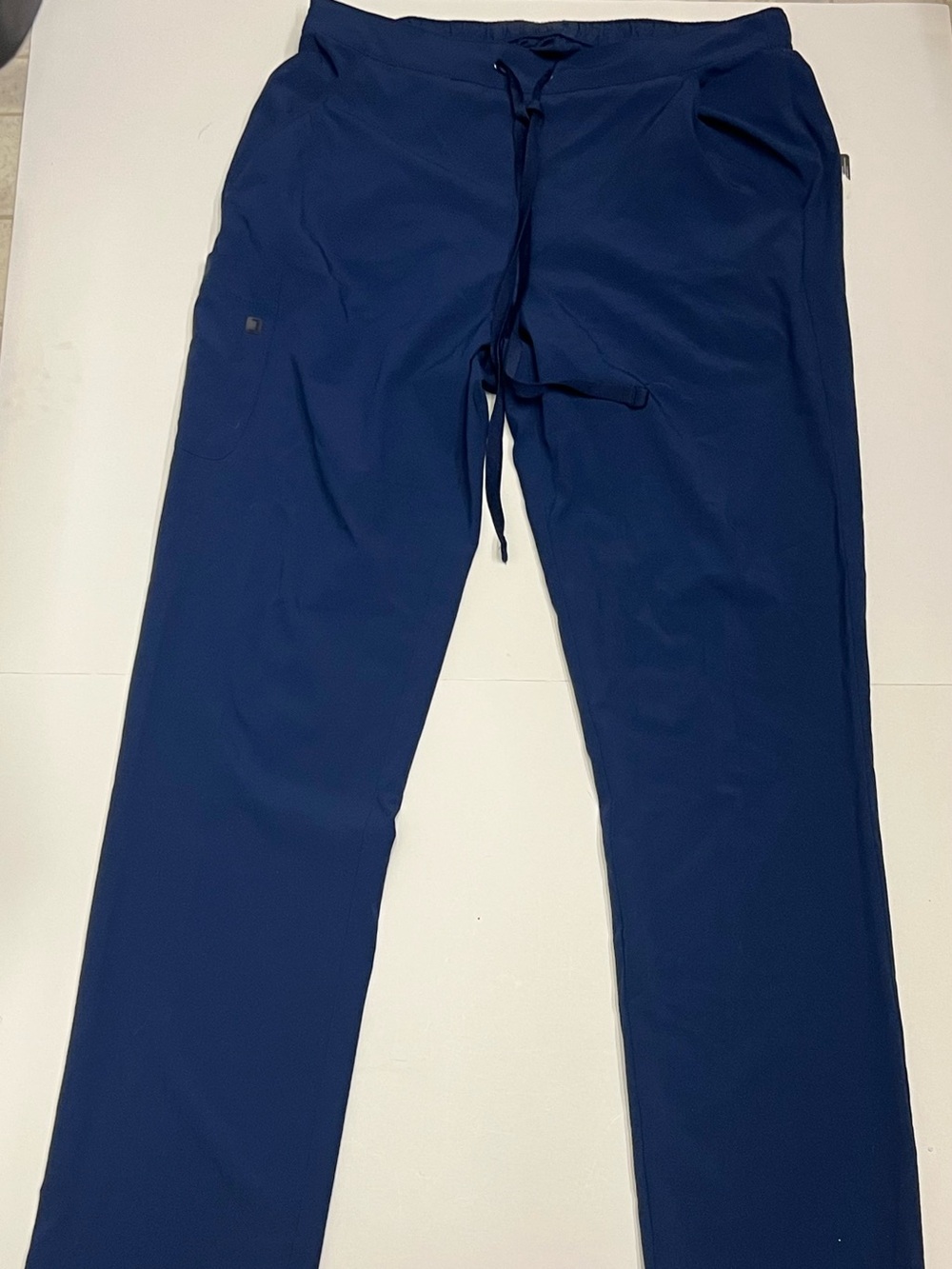 Navy Pull-On Drawstring Women's Scrub Pants